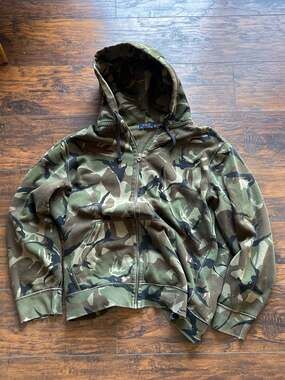 POLO RALPH LAUREN Mens CAMO FLEECE HOODIE Size 2X Full Zip